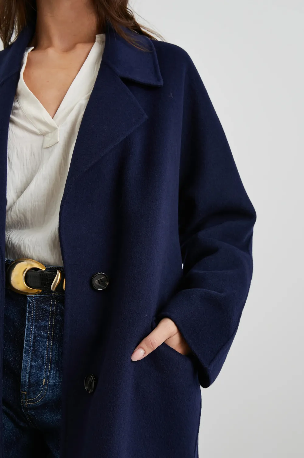 Heavyweight Wool Blend Long Women's Coat