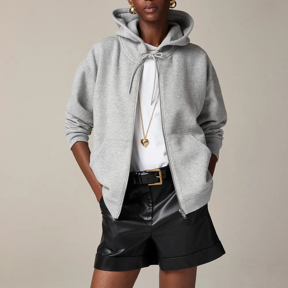 fleece zip-up hoodie