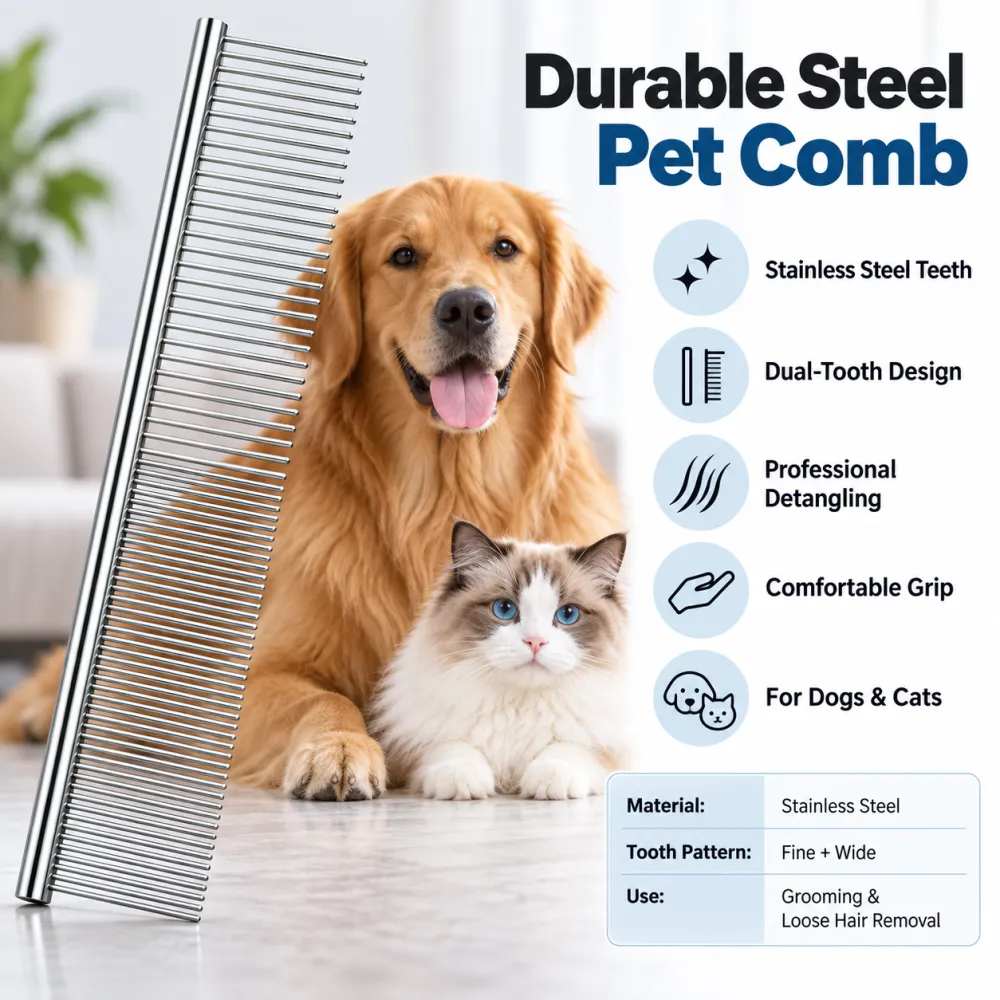 Pet Steel Comb, Row Comb