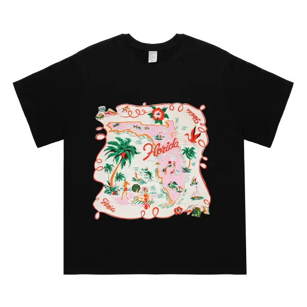 Island Vacation Print T-shirt