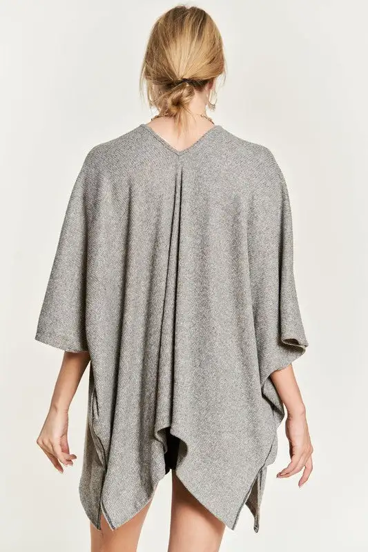 Vivienne V-Neck Poncho Top | URBAN ECHO SHOP