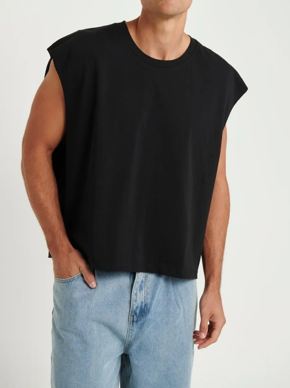 Leisure And Soft Versatile Black  Tank Tops