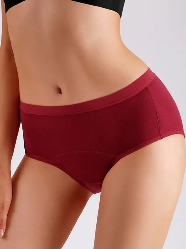 Women's Menstrual Period Briefs Girls Super Soft Postpartum Cotton Panties Underwear