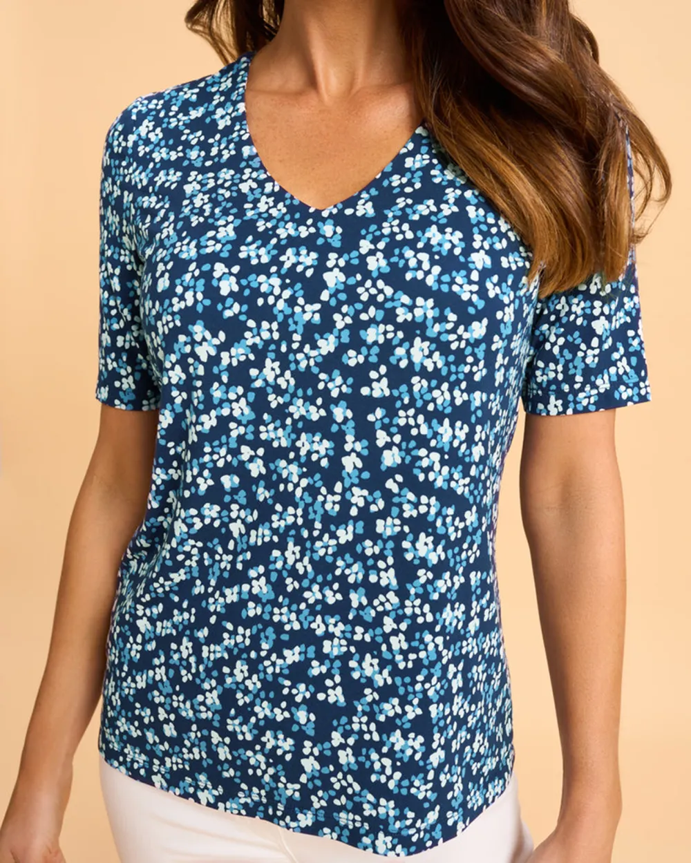 1/2 Sleeve V-Neck Tee