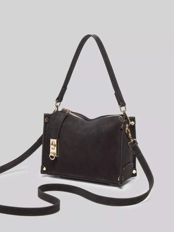 PU Leather Crossbody Bag with Adjustable Strap