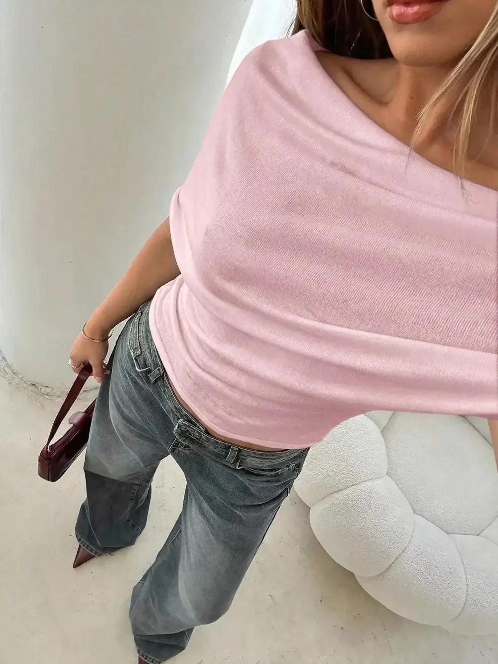 Shoulder Ruched T-Shirt