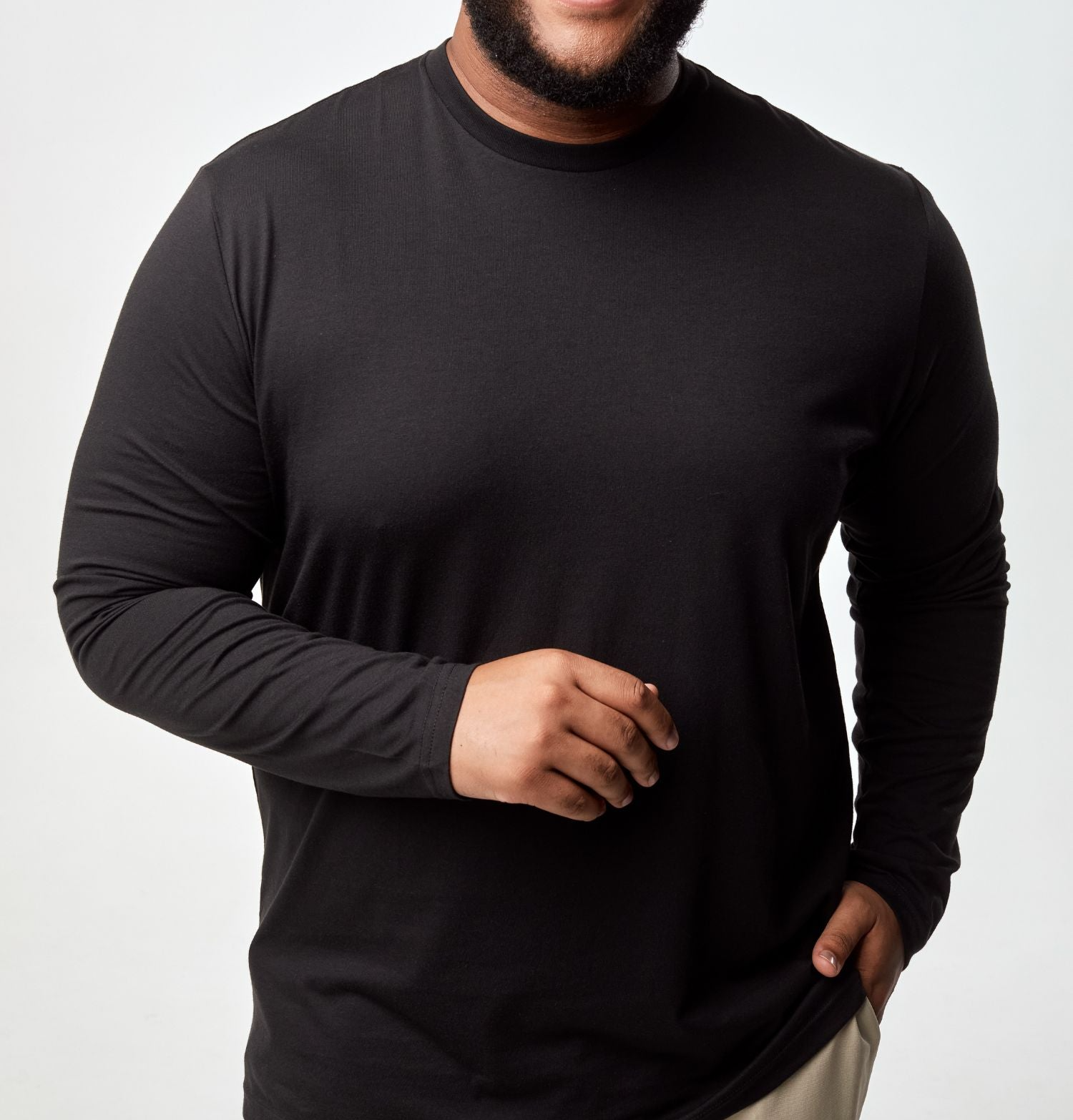 All Black Long Sleeve Crew 3-Pack