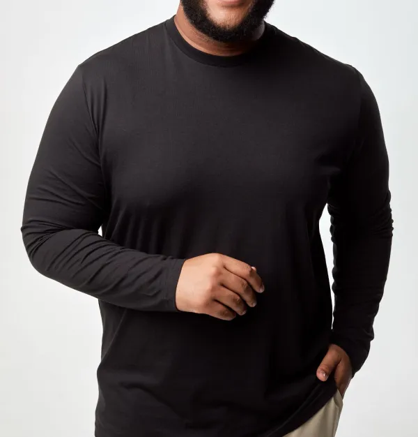 All Black Long Sleeve Crew 3-Pack