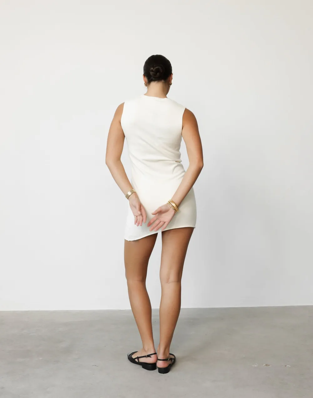 Kourt Mini Dress (Ivory) - By Lioness