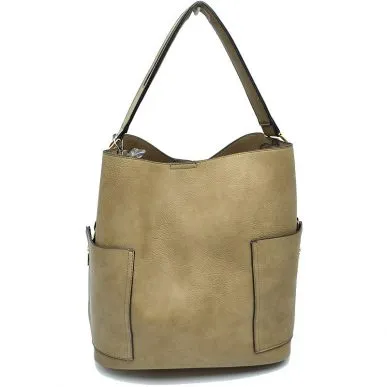 Pocket Bucket Satchel Bag
