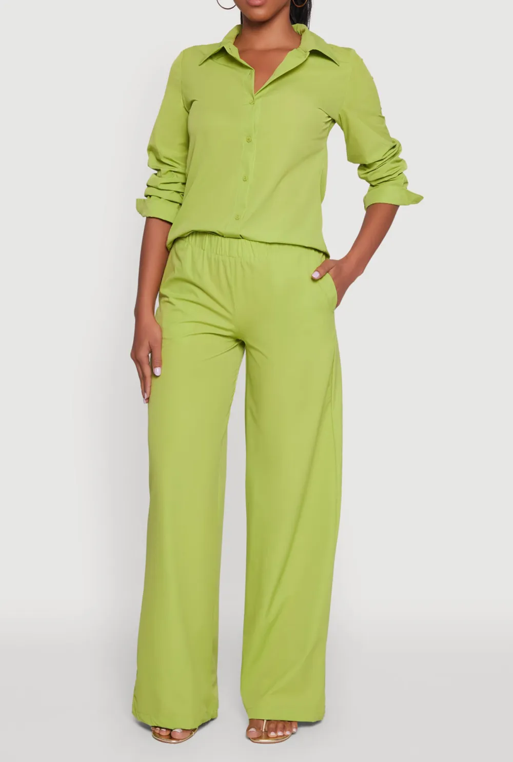 Solid Color Loose Pants