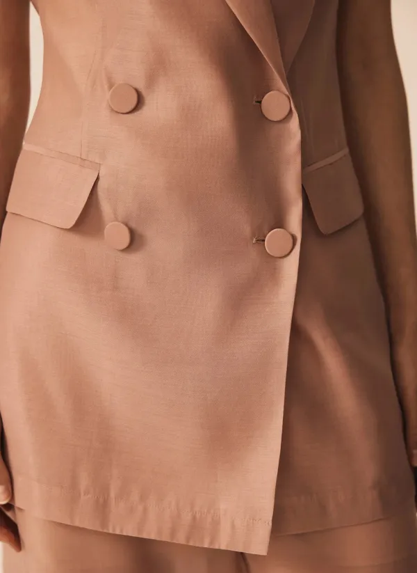 Casual Style Pink Waistcoat