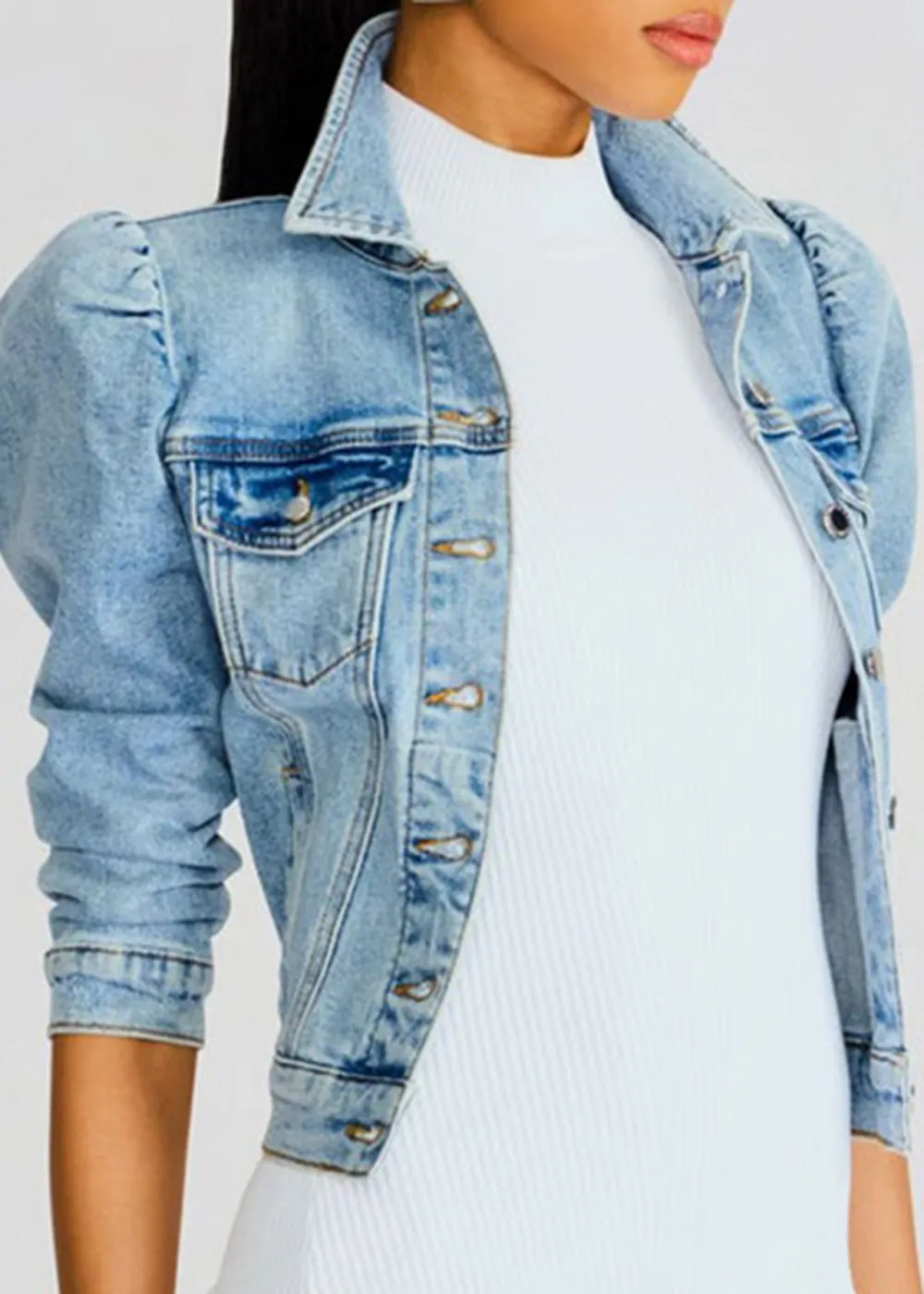 Long Sleeve Button Up Jacket