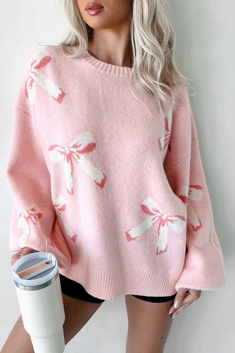 Bow Print Sweater