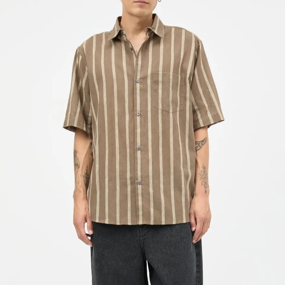Men's Everyday Linen Blend Stripe Shirt