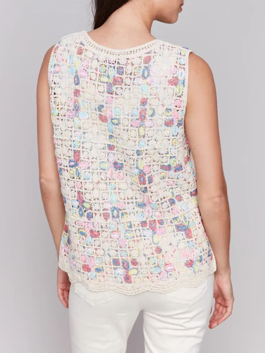 Three Dimensional Cut Sleeveless Design Vest