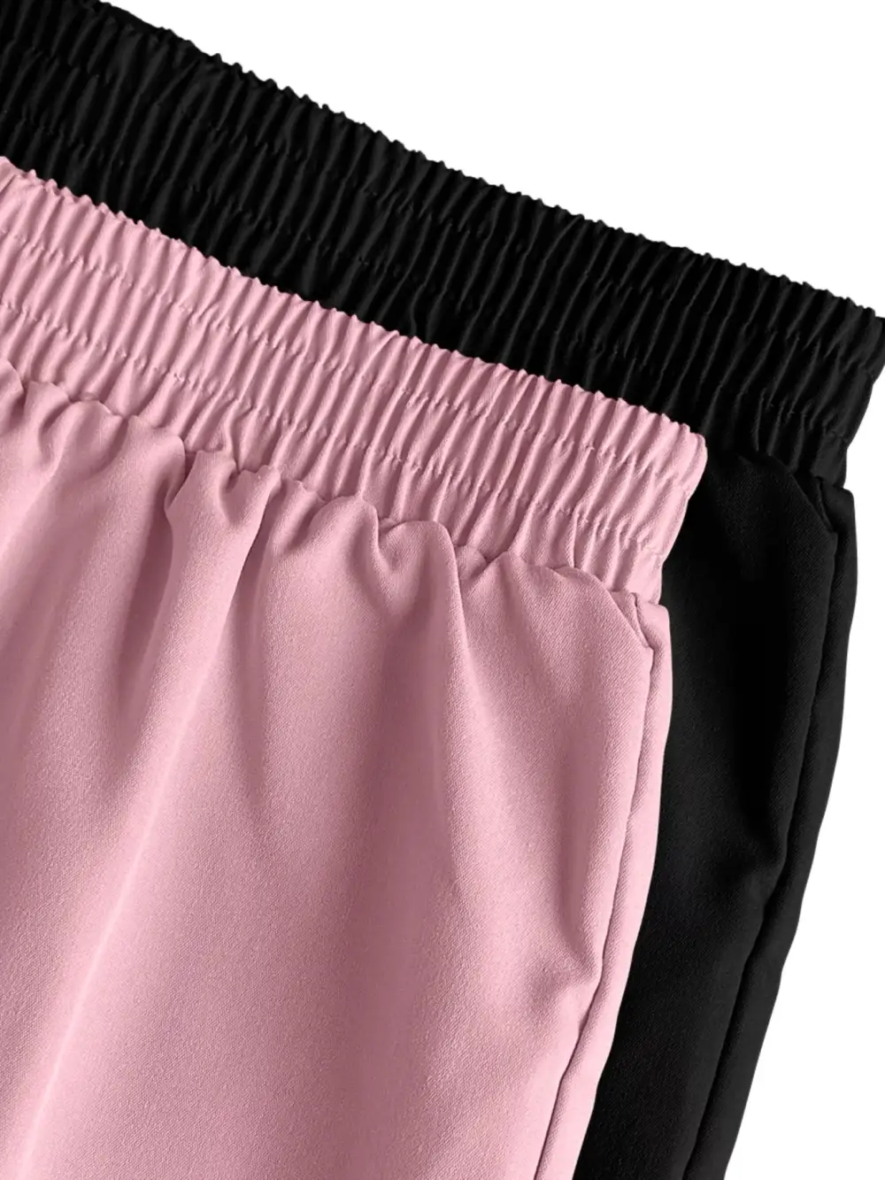 Piece Elastic Waist Cargo Pants