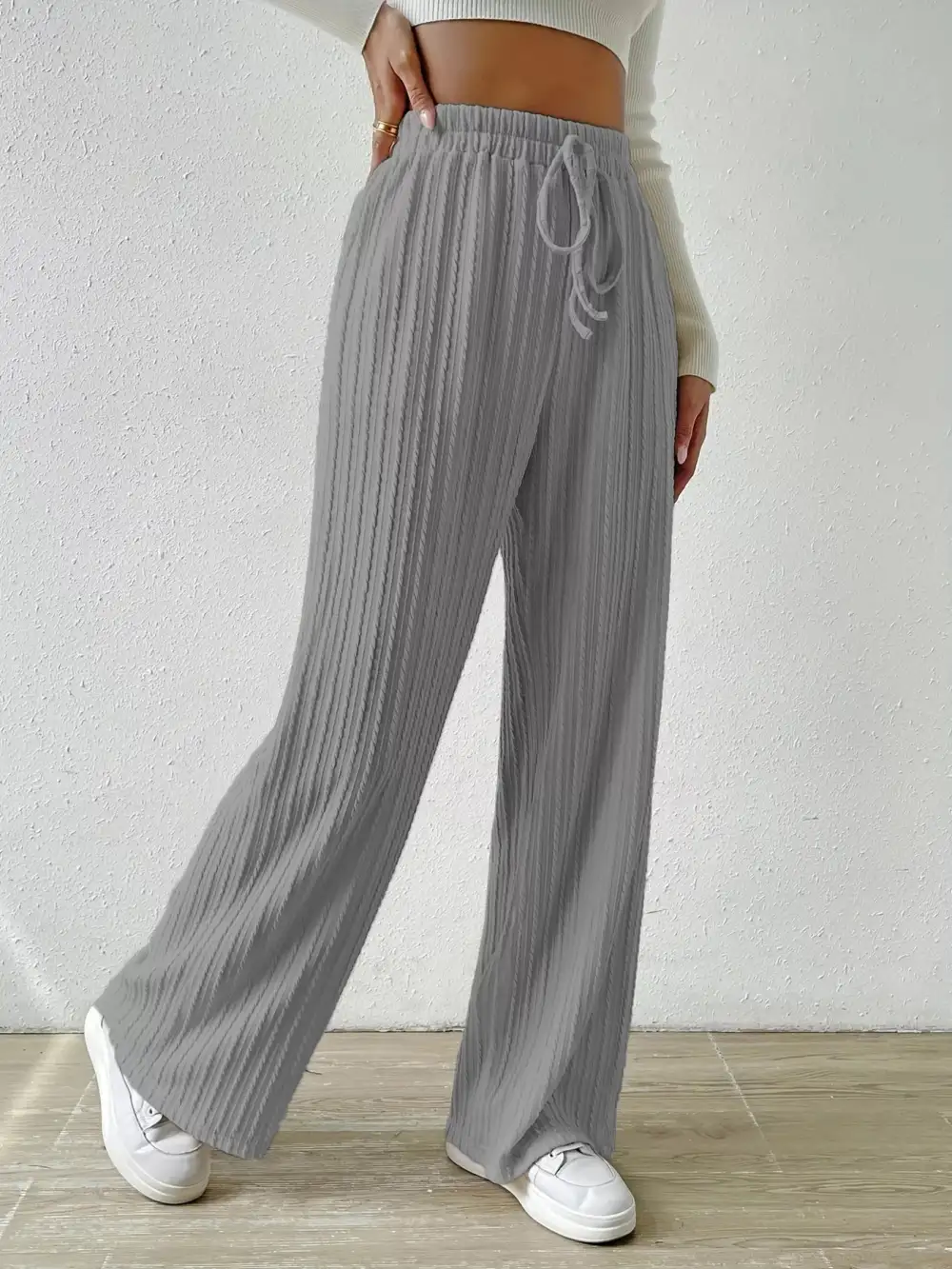 Weekend Drawstring Wide Leg Pants