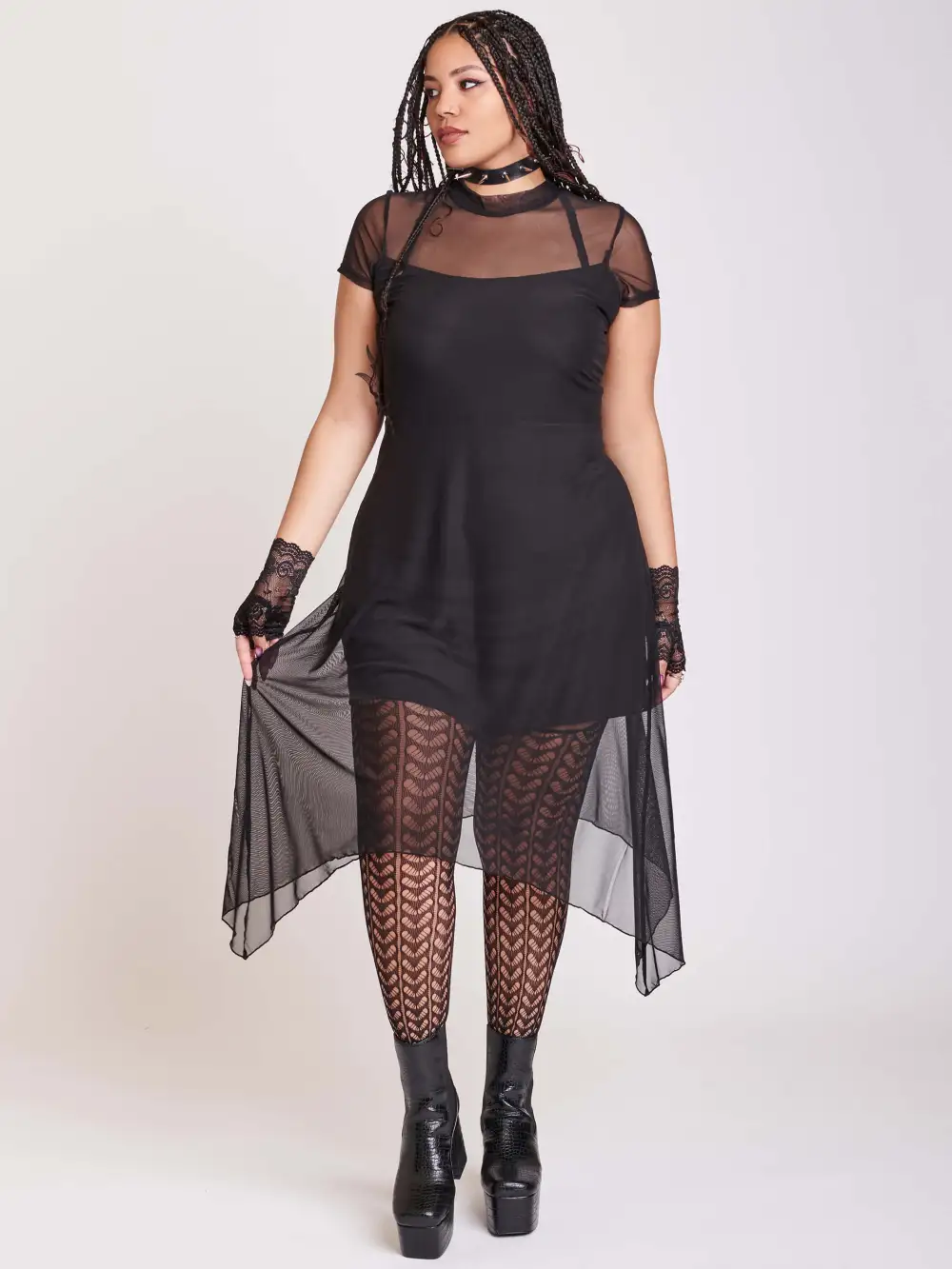 Mesh Fairy Hem Dress