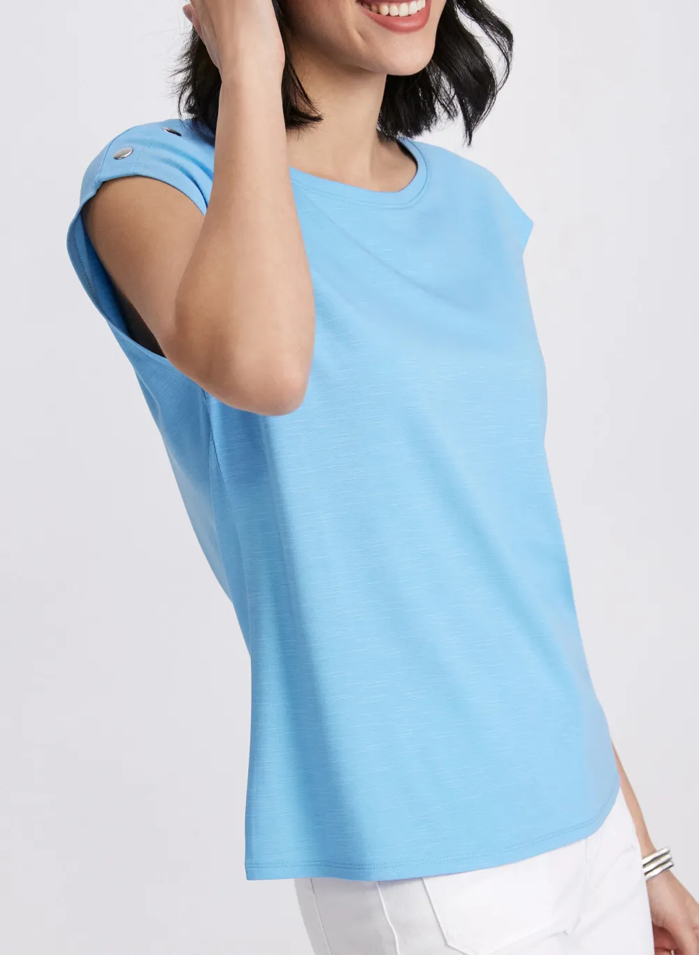 Solid Color Sleeveless T-Shirt