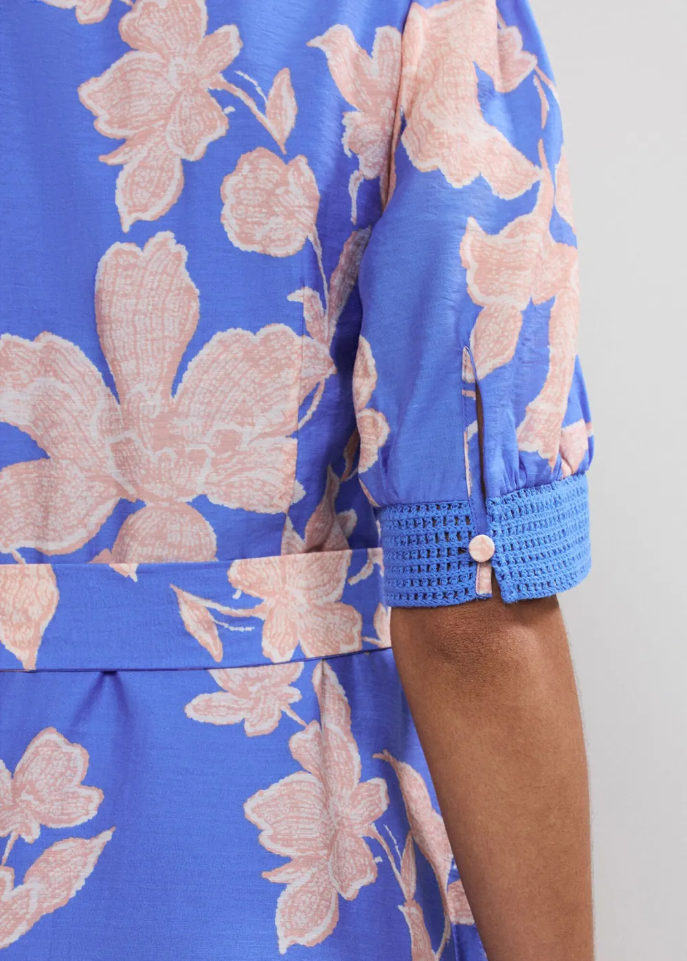 Artistic Bold Saturated Print Short Sleeve Dress
