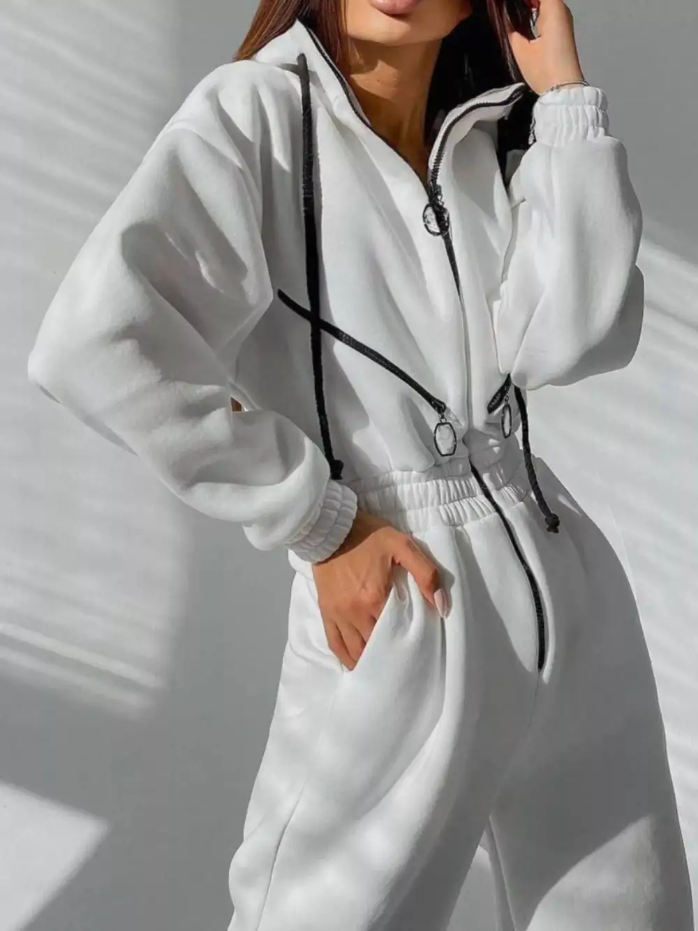Hooded Zip Jumpsuit