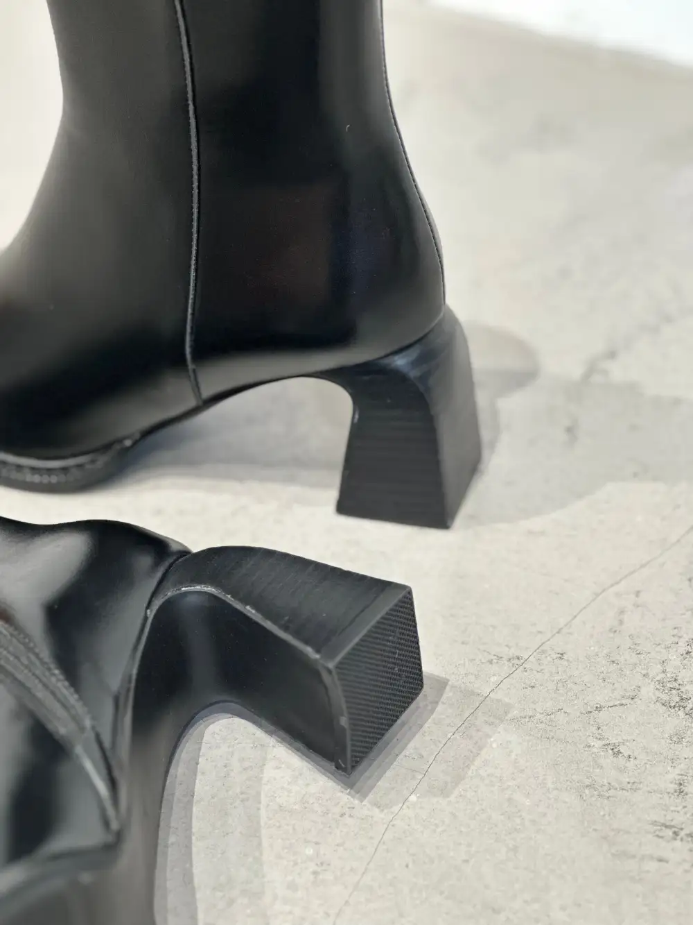 Slimline Fine Faux Leather Everyday Boots