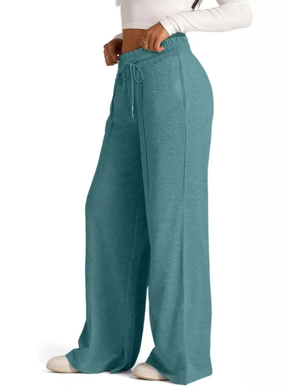 Easygoing Wide Leg Drawstring Pants