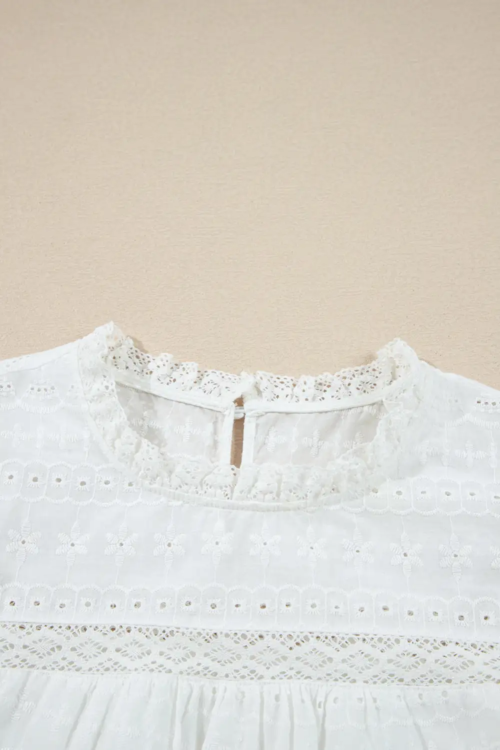 Everyday Lace Trim Blouse