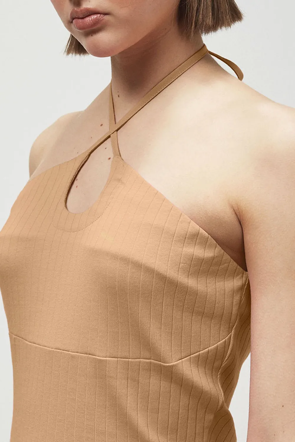 Cotton Halter Neck Cross Neck Vest