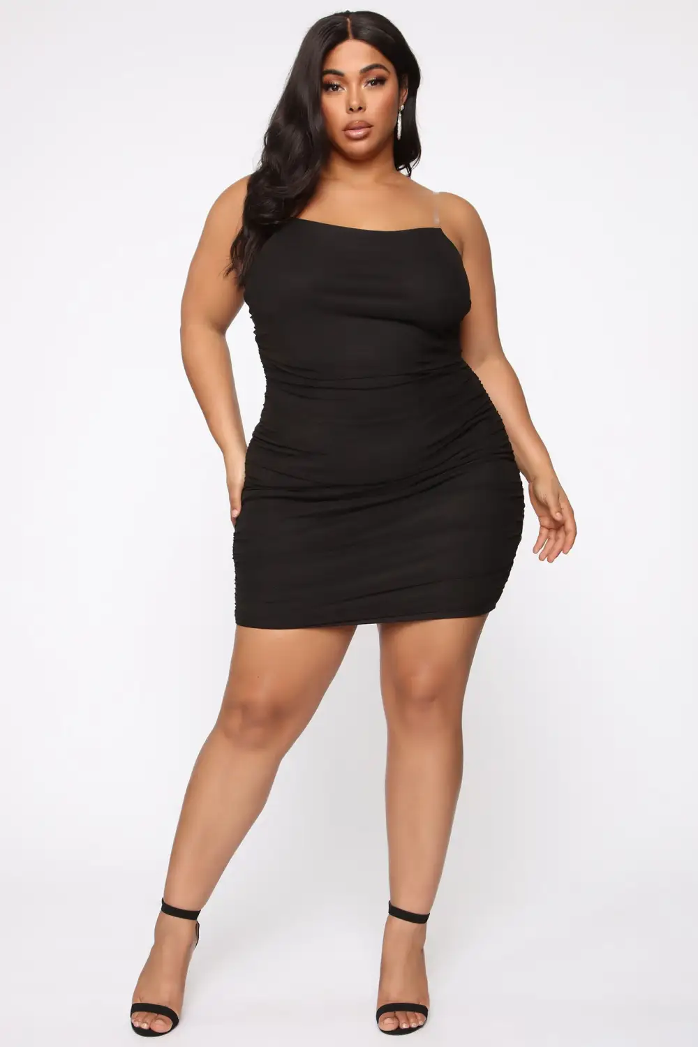 Mesh Behavior Mini Dress - Black
