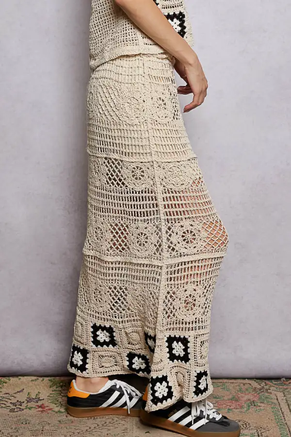 Ruffle Floral Maxi Skirt