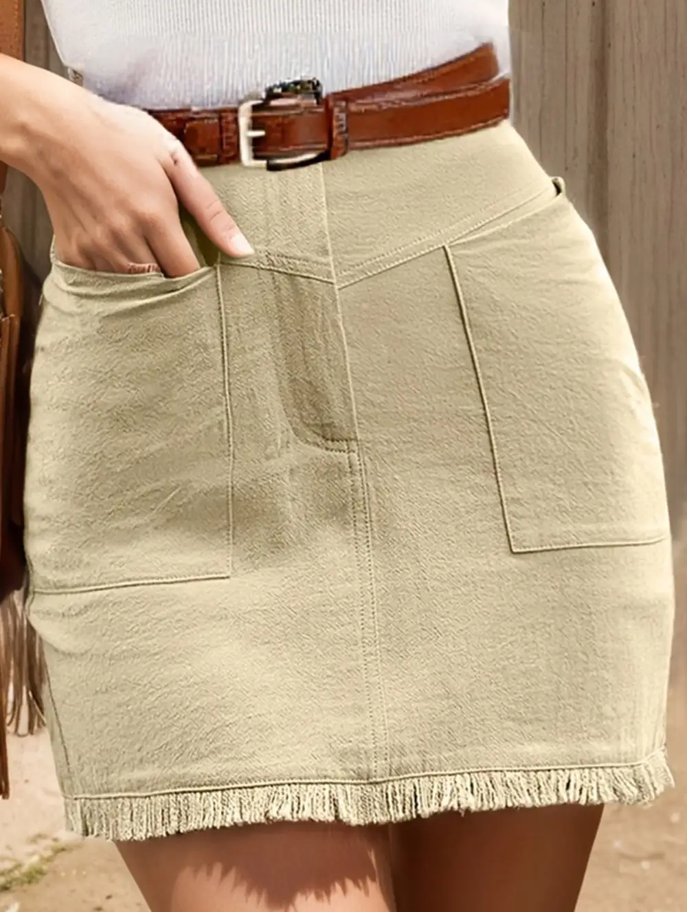 Casual High Waist Bodycon Mini Skirt