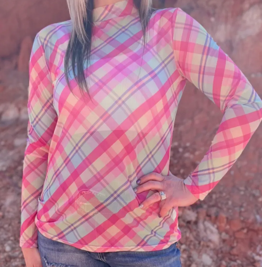 Pastel Mesh Top
