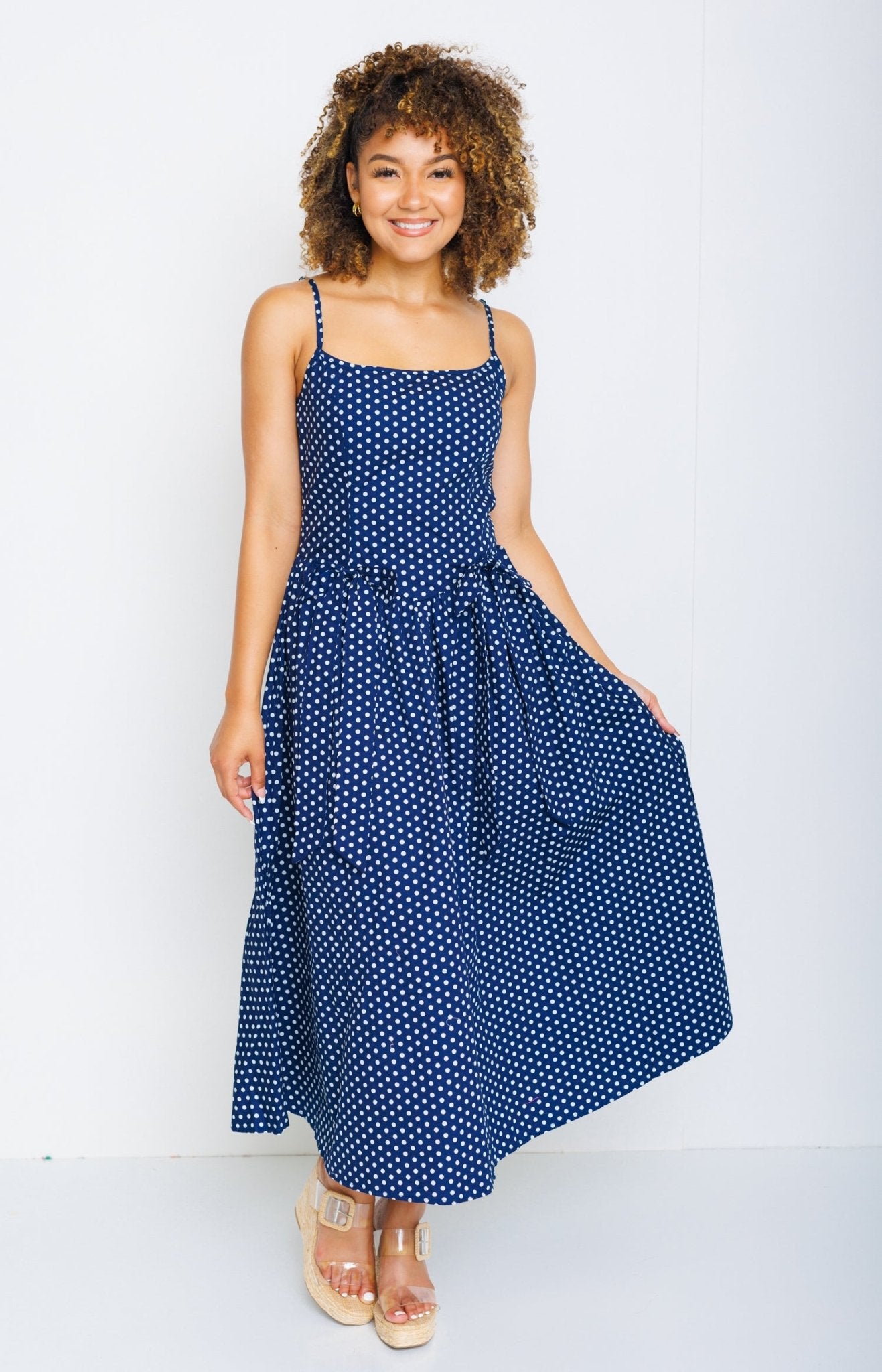 Endless Moment Midi Dress, NAVY