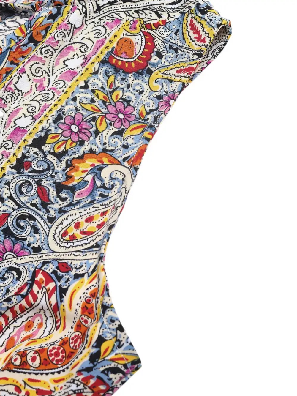 Paisley Print Sleeveless Midi Dress
