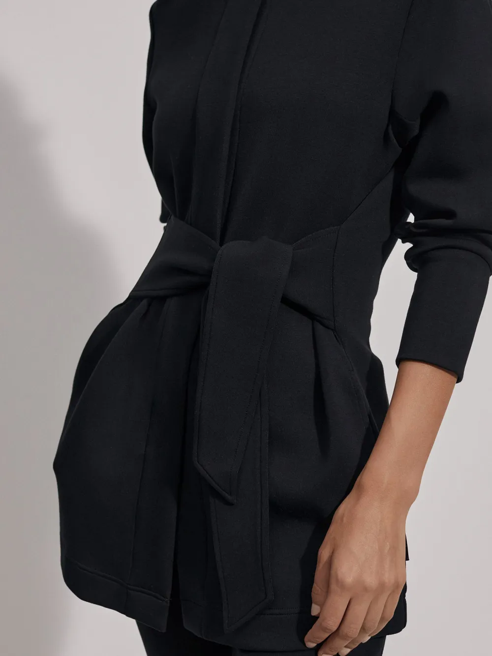 Olive Marl Tie-Front Jackets