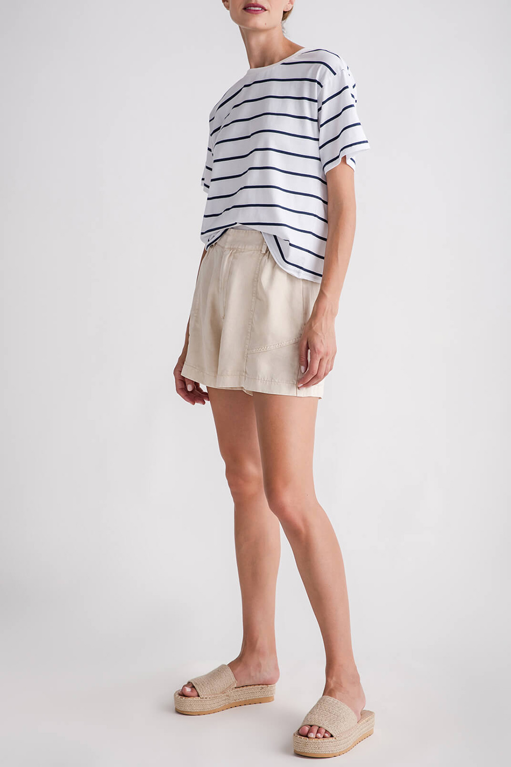 Mustard Seed Pleated Short - ecru