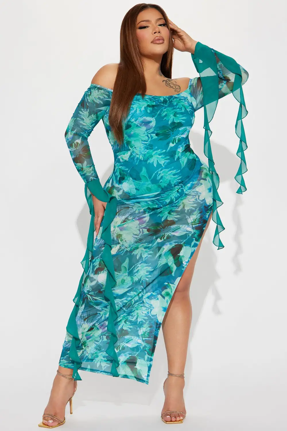 Tattiana Maxi Dress - Blue/combo