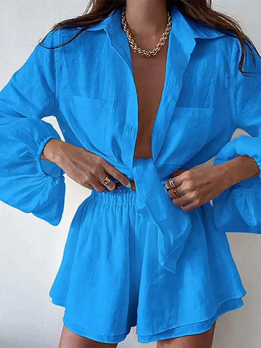 Easygoing Button Front Button Set