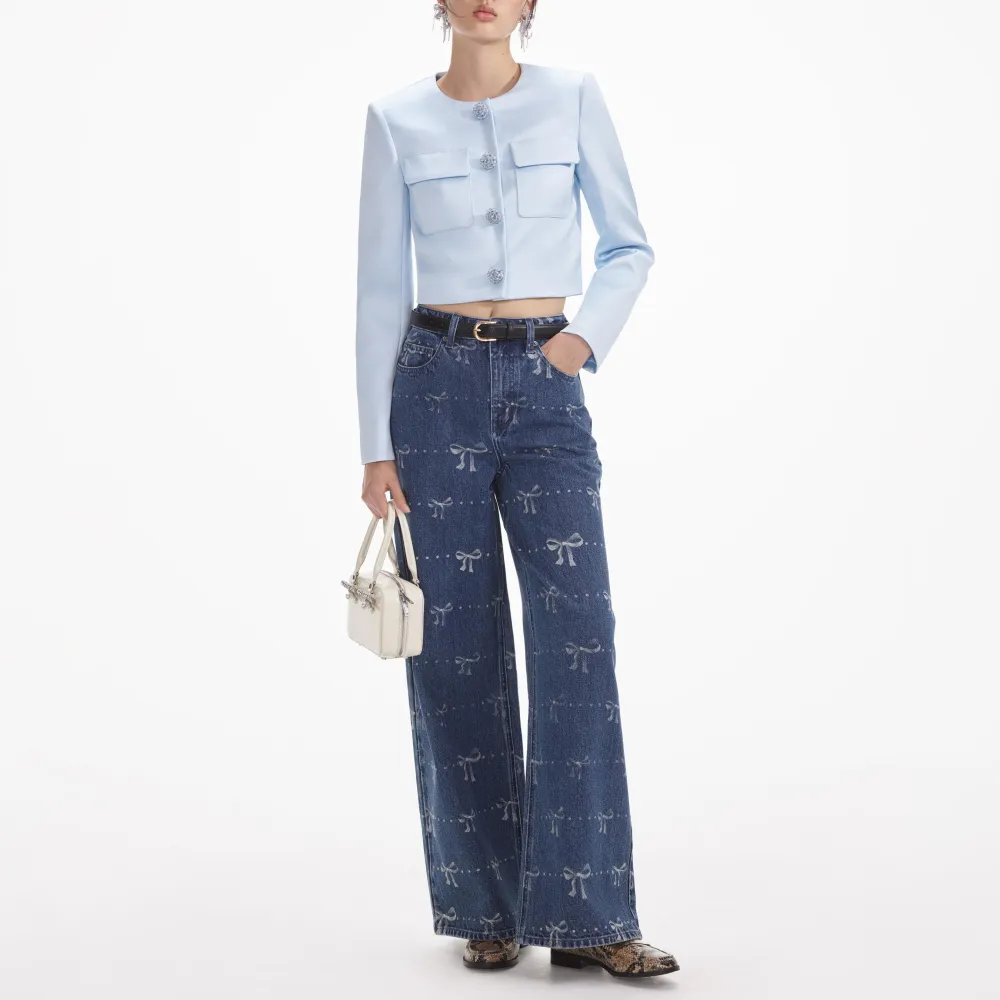 Bow Print Jeans