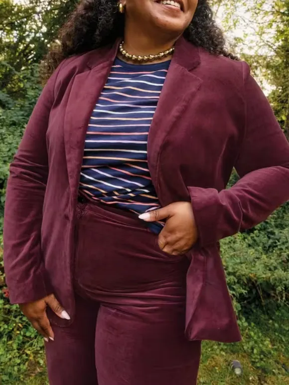 Organic Cotton Velvet Blazer