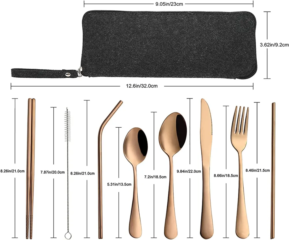 (Store Closing Sale) Portable travel cutlery, reusable silverware