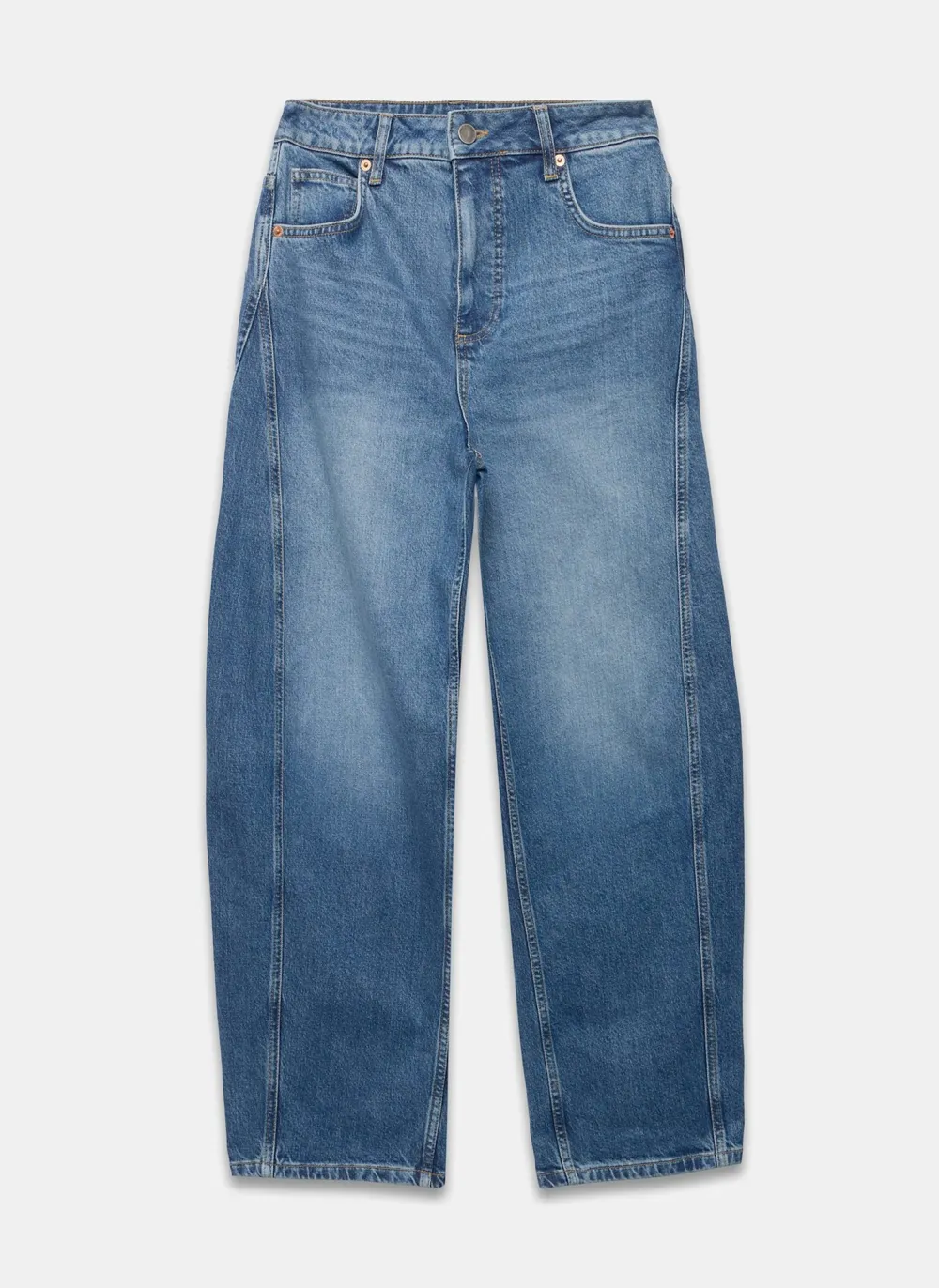 Casual Style Wide-Leg Jeans