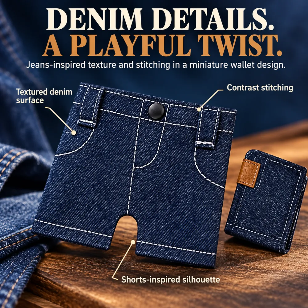 Denim Shorts Wallet