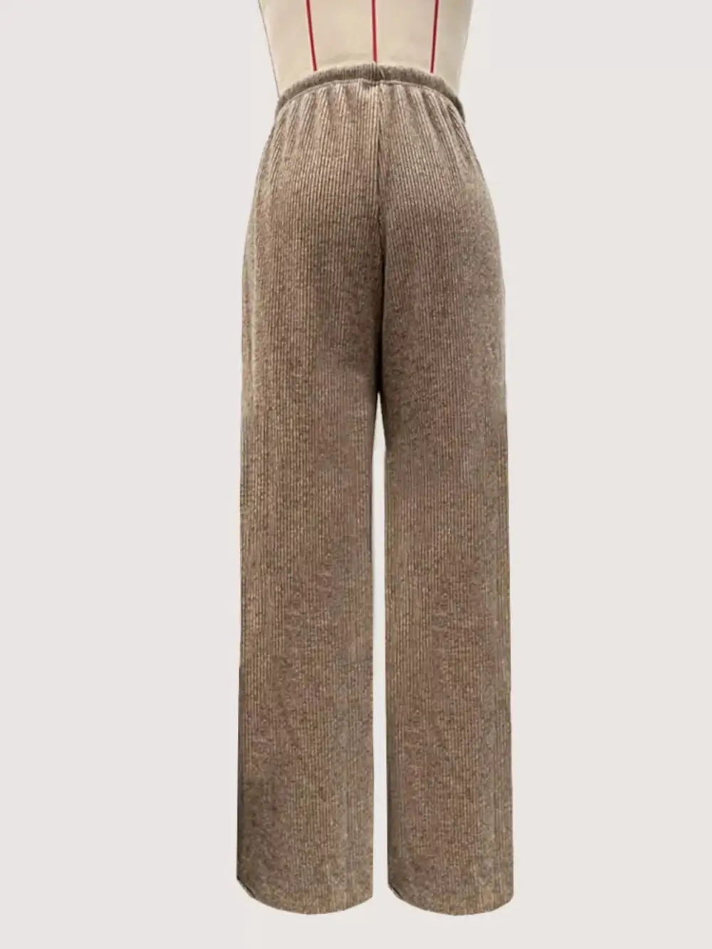 Polished Drawstring Wide Leg Pants