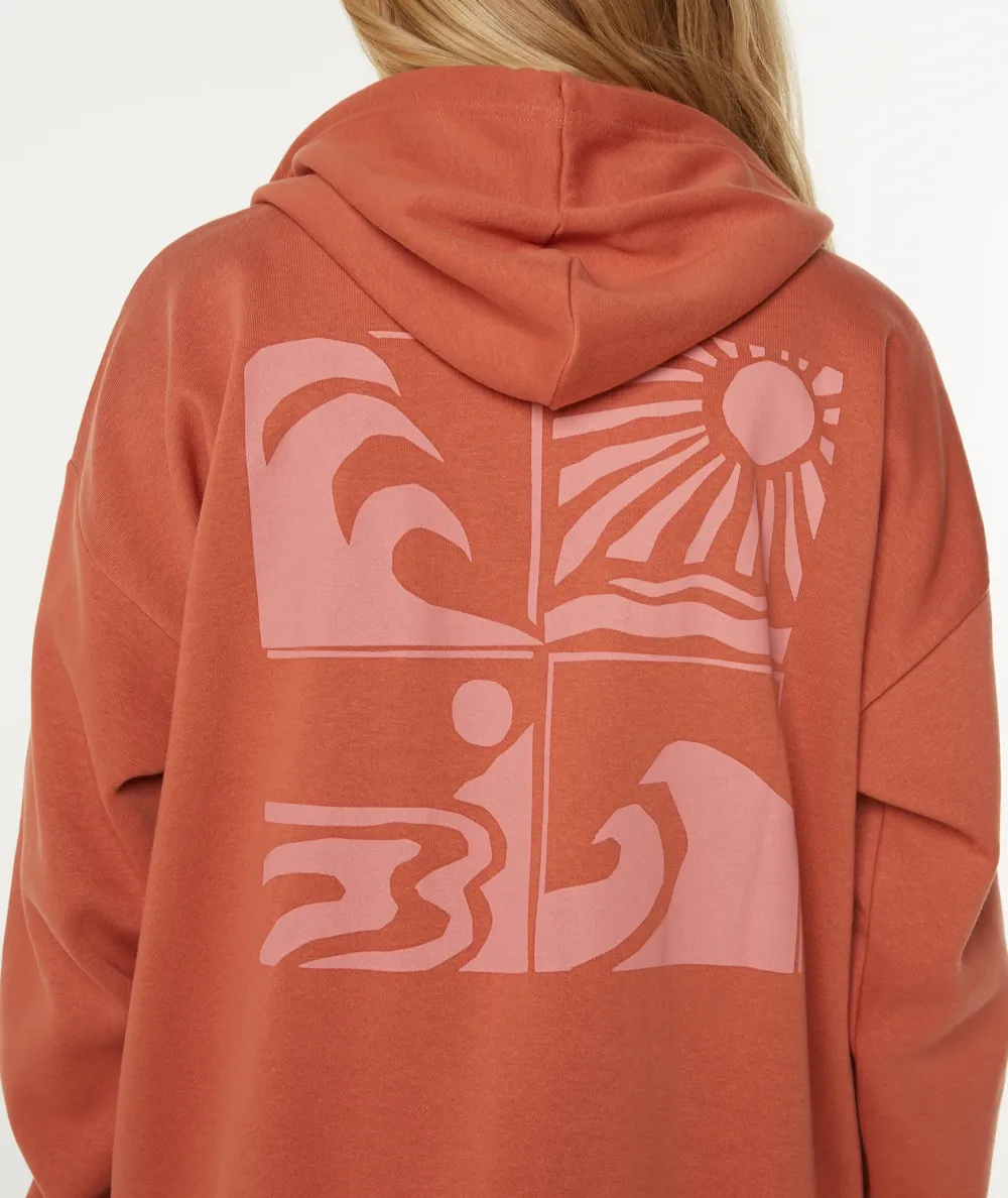 Dolphin Print Women's Hooded Sweatshirt