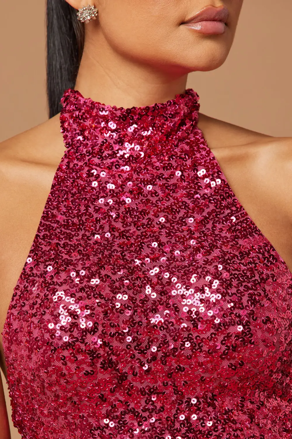 Charlotte Sequin Maxi Dress - Hot Pink