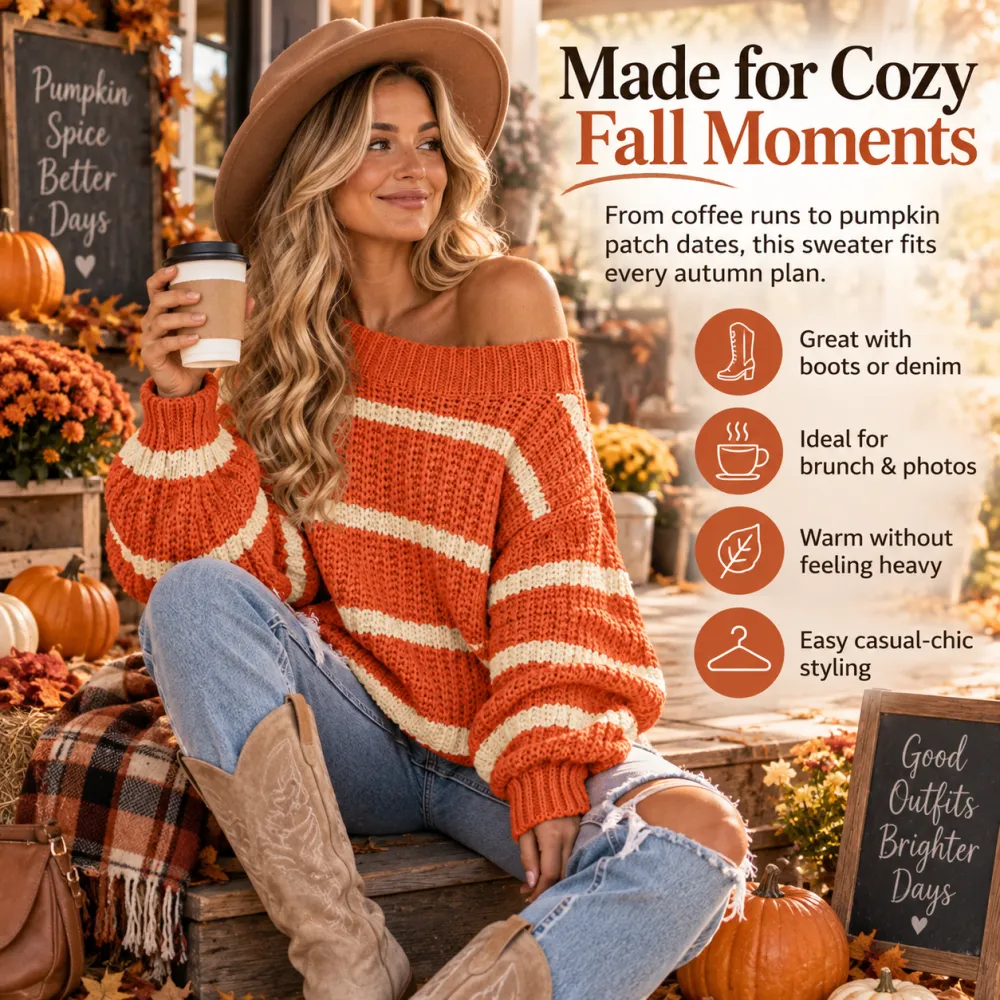 Casual Relaxed Knit Pullover Sweater