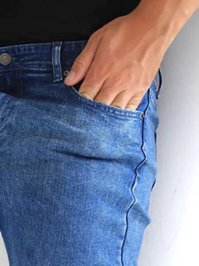 Men's casual blue pants